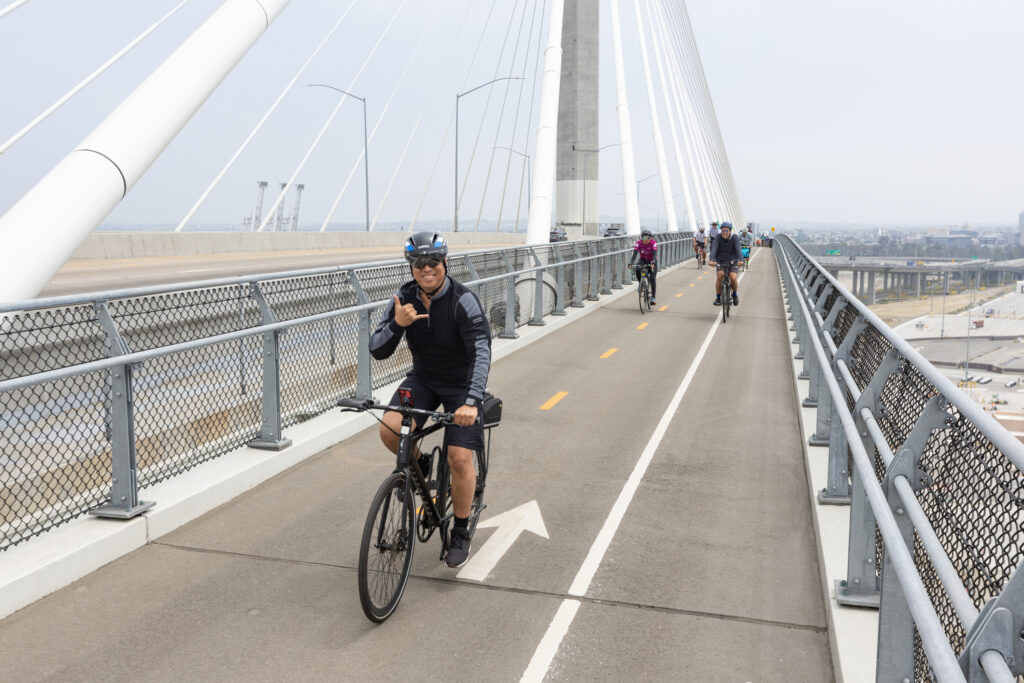 The opening for the Mark Bixby Memorial Bicycle-Pedestrian Path was held Sunday, May 20, 2023. The event continued with a ribbon cutting on the path, followed by cyclists and pedestrians using the path for the first time.