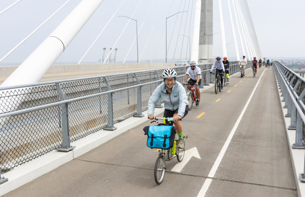 The opening for the Mark Bixby Memorial Bicycle-Pedestrian Path was held Sunday, May 20, 2023. The event continued with a ribbon cutting on the path, followed by cyclists and pedestrians using the path for the first time.