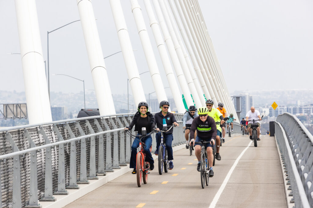 The opening for the Mark Bixby Memorial Bicycle-Pedestrian Path was held Sunday, May 20, 2023. The event continued with a ribbon cutting on the path, followed by cyclists and pedestrians using the path for the first time.