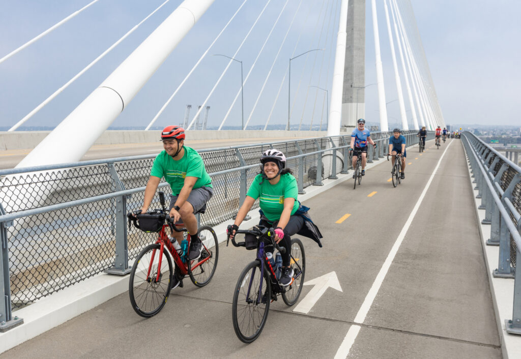 The opening for the Mark Bixby Memorial Bicycle-Pedestrian Path was held Sunday, May 20, 2023. The event continued with a ribbon cutting on the path, followed by cyclists and pedestrians using the path for the first time.