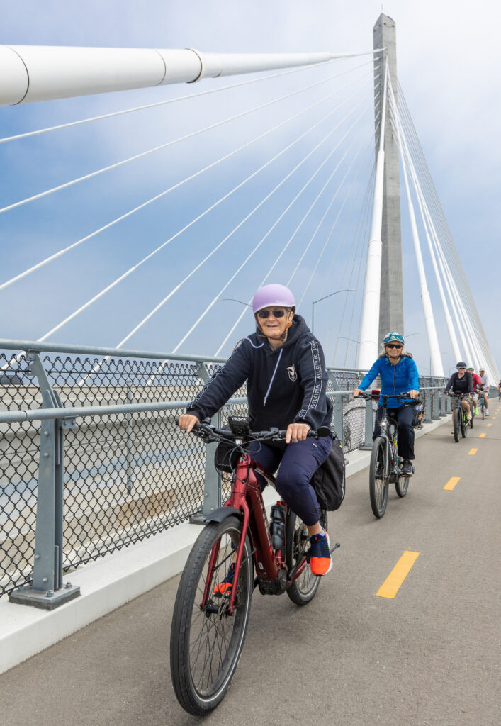 The opening for the Mark Bixby Memorial Bicycle-Pedestrian Path was held Sunday, May 20, 2023. The event continued with a ribbon cutting on the path, followed by cyclists and pedestrians using the path for the first time.