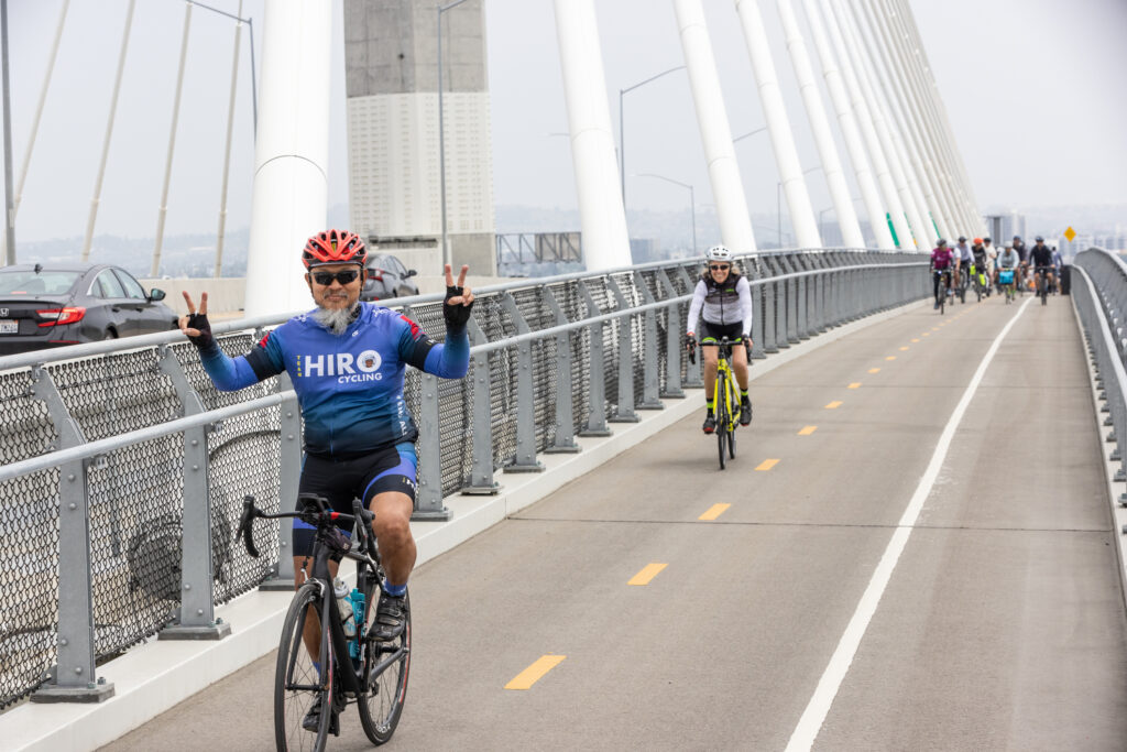 The opening for the Mark Bixby Memorial Bicycle-Pedestrian Path was held Sunday, May 20, 2023. The event continued with a ribbon cutting on the path, followed by cyclists and pedestrians using the path for the first time.