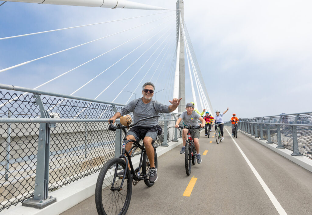 The opening for the Mark Bixby Memorial Bicycle-Pedestrian Path was held Sunday, May 20, 2023. The event continued with a ribbon cutting on the path, followed by cyclists and pedestrians using the path for the first time.