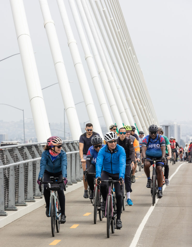 The opening for the Mark Bixby Memorial Bicycle-Pedestrian Path was held Sunday, May 20, 2023. The event continued with a ribbon cutting on the path, followed by cyclists and pedestrians using the path for the first time.