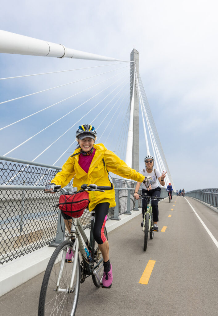 The opening for the Mark Bixby Memorial Bicycle-Pedestrian Path was held Sunday, May 20, 2023. The event continued with a ribbon cutting on the path, followed by cyclists and pedestrians using the path for the first time.