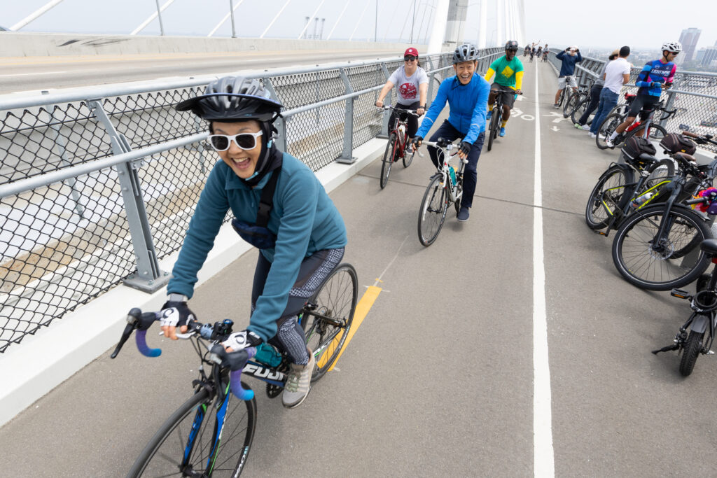 The opening for the Mark Bixby Memorial Bicycle-Pedestrian Path was held Sunday, May 20, 2023. The event continued with a ribbon cutting on the path, followed by cyclists and pedestrians using the path for the first time.