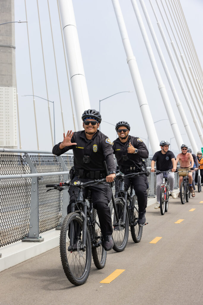 The opening for the Mark Bixby Memorial Bicycle-Pedestrian Path was held Sunday, May 20, 2023. The event continued with a ribbon cutting on the path, followed by cyclists and pedestrians using the path for the first time.