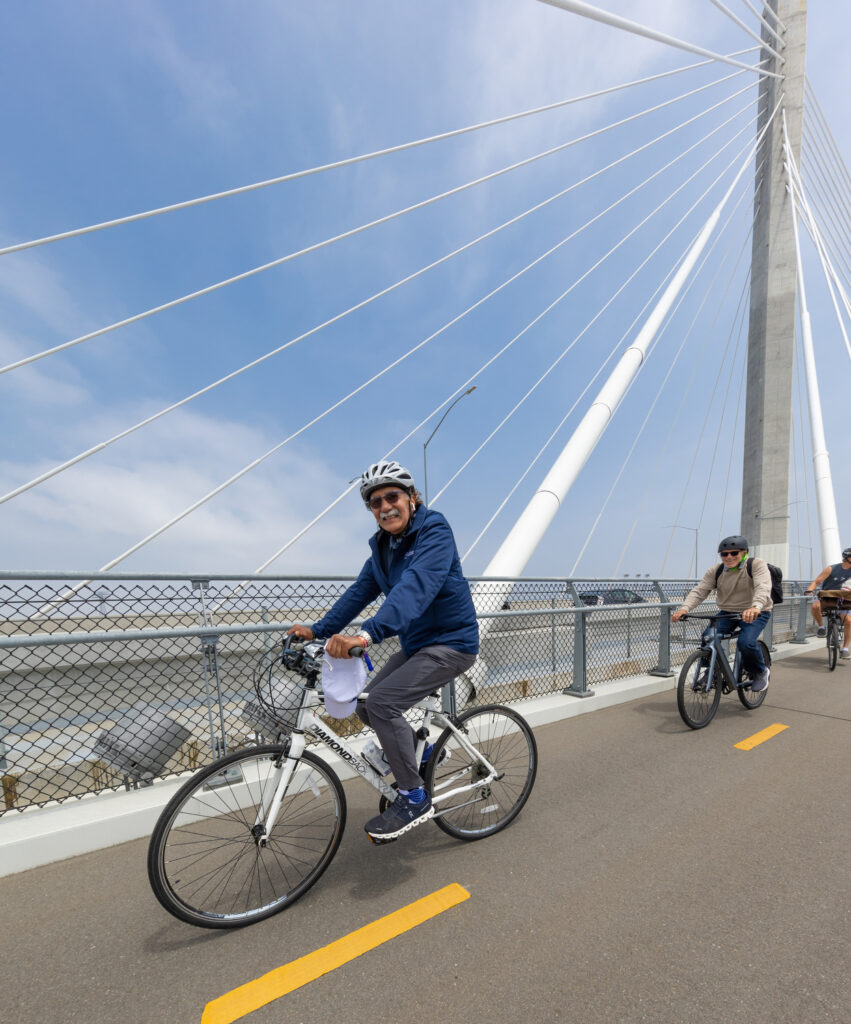 The opening for the Mark Bixby Memorial Bicycle-Pedestrian Path was held Sunday, May 20, 2023. The event continued with a ribbon cutting on the path, followed by cyclists and pedestrians using the path for the first time.