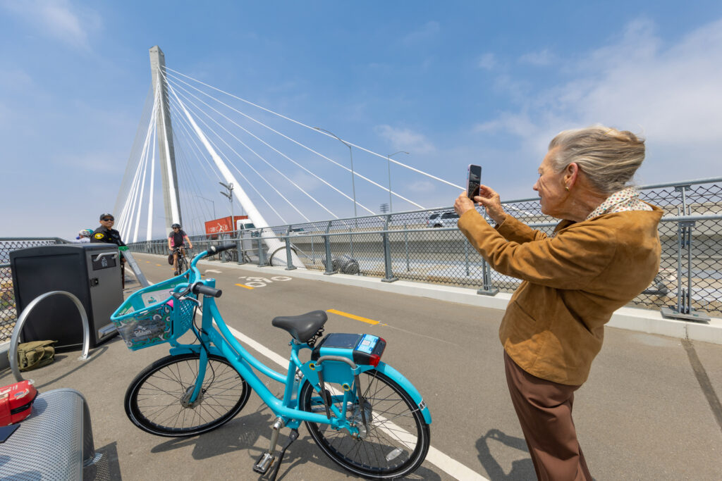 The opening for the Mark Bixby Memorial Bicycle-Pedestrian Path was held Sunday, May 20, 2023. The event continued with a ribbon cutting on the path, followed by cyclists and pedestrians using the path for the first time.