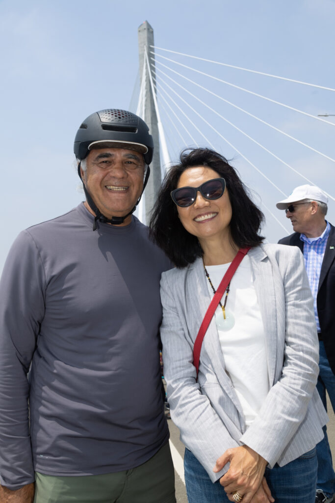 The opening for the Mark Bixby Memorial Bicycle-Pedestrian Path was held Sunday, May 20, 2023. The event continued with a ribbon cutting on the path, followed by cyclists and pedestrians using the path for the first time.