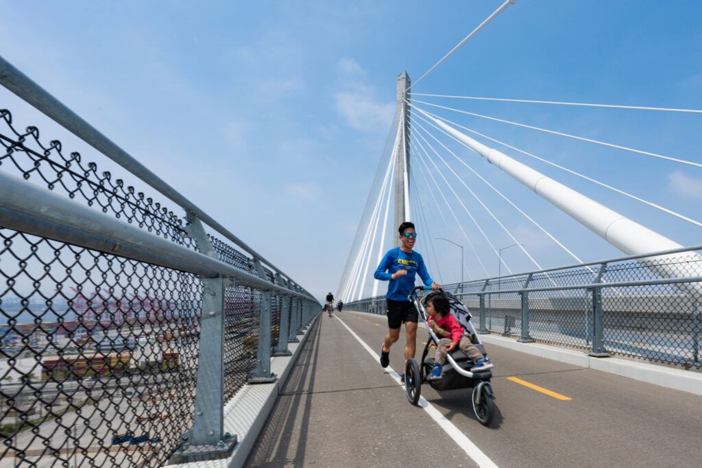 The opening for the Mark Bixby Memorial Bicycle-Pedestrian Path was held Sunday, May 20, 2023. The event continued with a ribbon cutting on the path, followed by cyclists and pedestrians using the path for the first time.