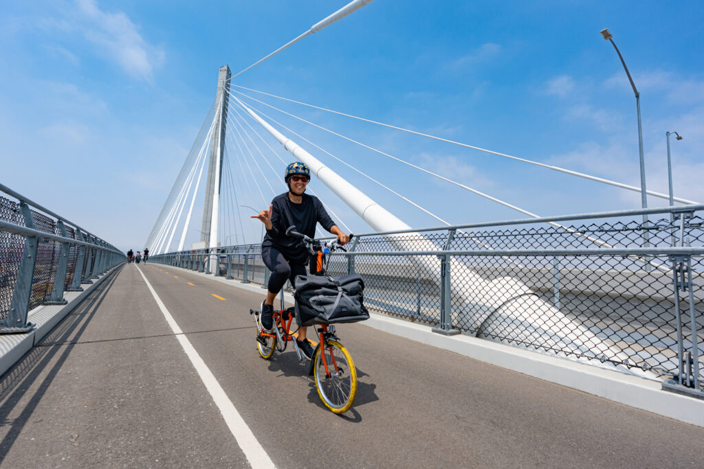 The opening for the Mark Bixby Memorial Bicycle-Pedestrian Path was held Sunday, May 20, 2023. The event continued with a ribbon cutting on the path, followed by cyclists and pedestrians using the path for the first time.