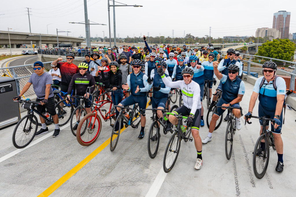 The opening for the Mark Bixby Memorial Bicycle-Pedestrian Path was held Sunday, May 20, 2023. The event continued with a ribbon cutting on the path, followed by cyclists and pedestrians using the path for the first time.