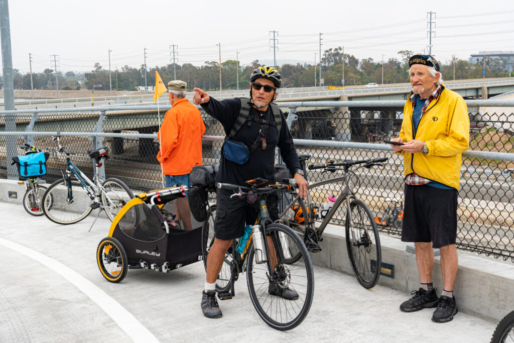 The opening for the Mark Bixby Memorial Bicycle-Pedestrian Path was held Sunday, May 20, 2023. The event continued with a ribbon cutting on the path, followed by cyclists and pedestrians using the path for the first time.