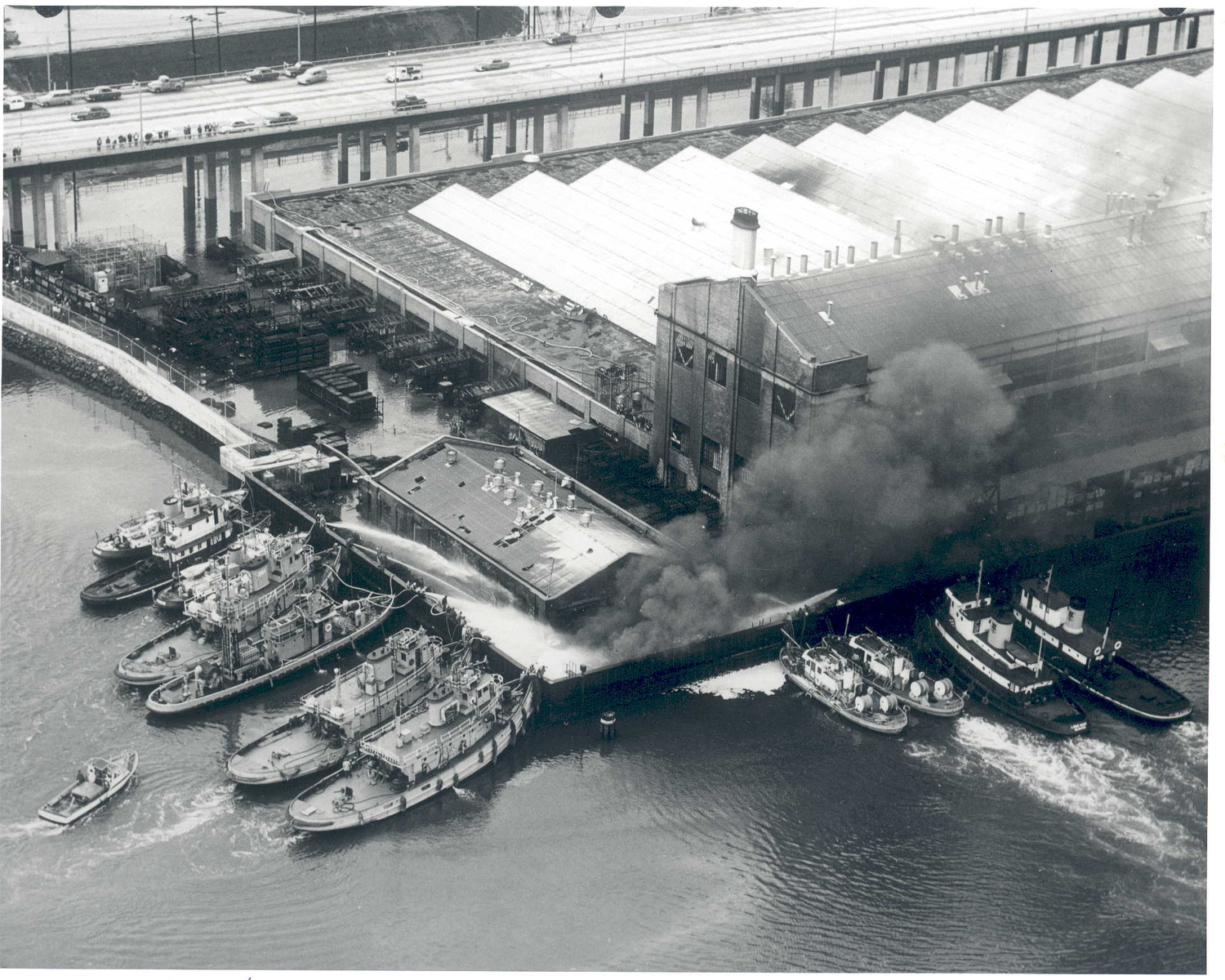 This fire at the Ford plant, triggered by flooding that hit a generator, was the last straw for Ford, which closed the plant in 1957.